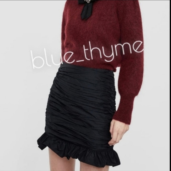 Zara DRAPED Mini Skirt - Picture 7 of 10